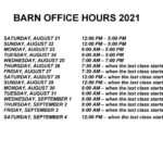 Barn Office Hours 2021